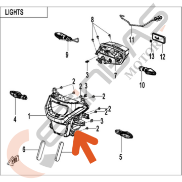 CF Moto 450MT Far Komple