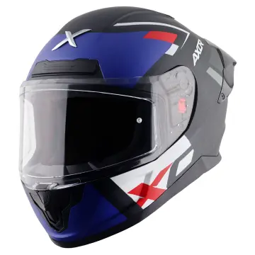 Axor Saber X Sports Motosiklet Kaskı Siyah Mat Mavi M