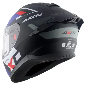 Axor Saber X Sports Motosiklet Kaskı Siyah Mat Mavi M