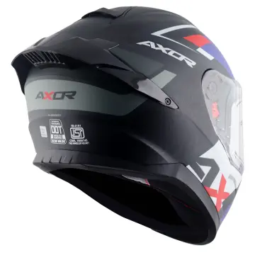 Axor Saber X Sports Motosiklet Kaskı Siyah Mat Mavi M