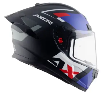 Axor Saber X Sports Motosiklet Kaskı Siyah Mat Mavi M
