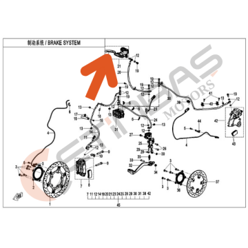 CF Moto 450MT Ön Fren Hidrolik Kutusu ve Levye