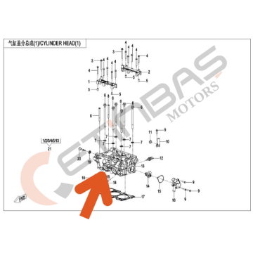 CF Moto 450MT Silindir Kapağı Komple