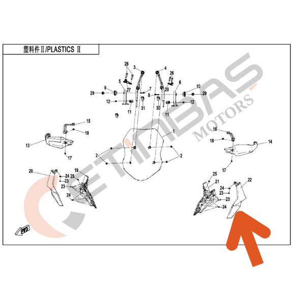 CF Moto 700MT Kilometre Tablası Sağ Kapak