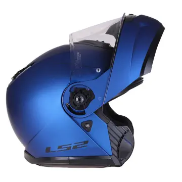 LS2 Strobe 2 Motosiklet Kaskı Mat Mavi XXL