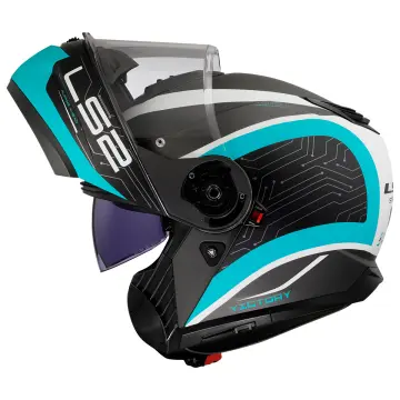 LS2 Strobe 2 Victory Motosiklet Kaskı Mat Gri Metal Mavi