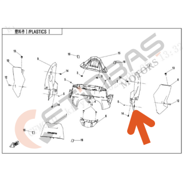 CF Moto 700MT Ön Panel Sol Üst İç
