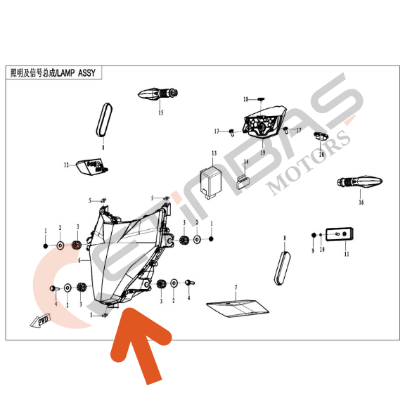 CF Moto 700MT Far Komple