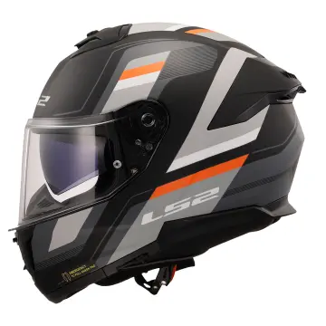 LS2 Stream 2 Vintage Motosiklet Kaskı Mat Siyah Gri XXL