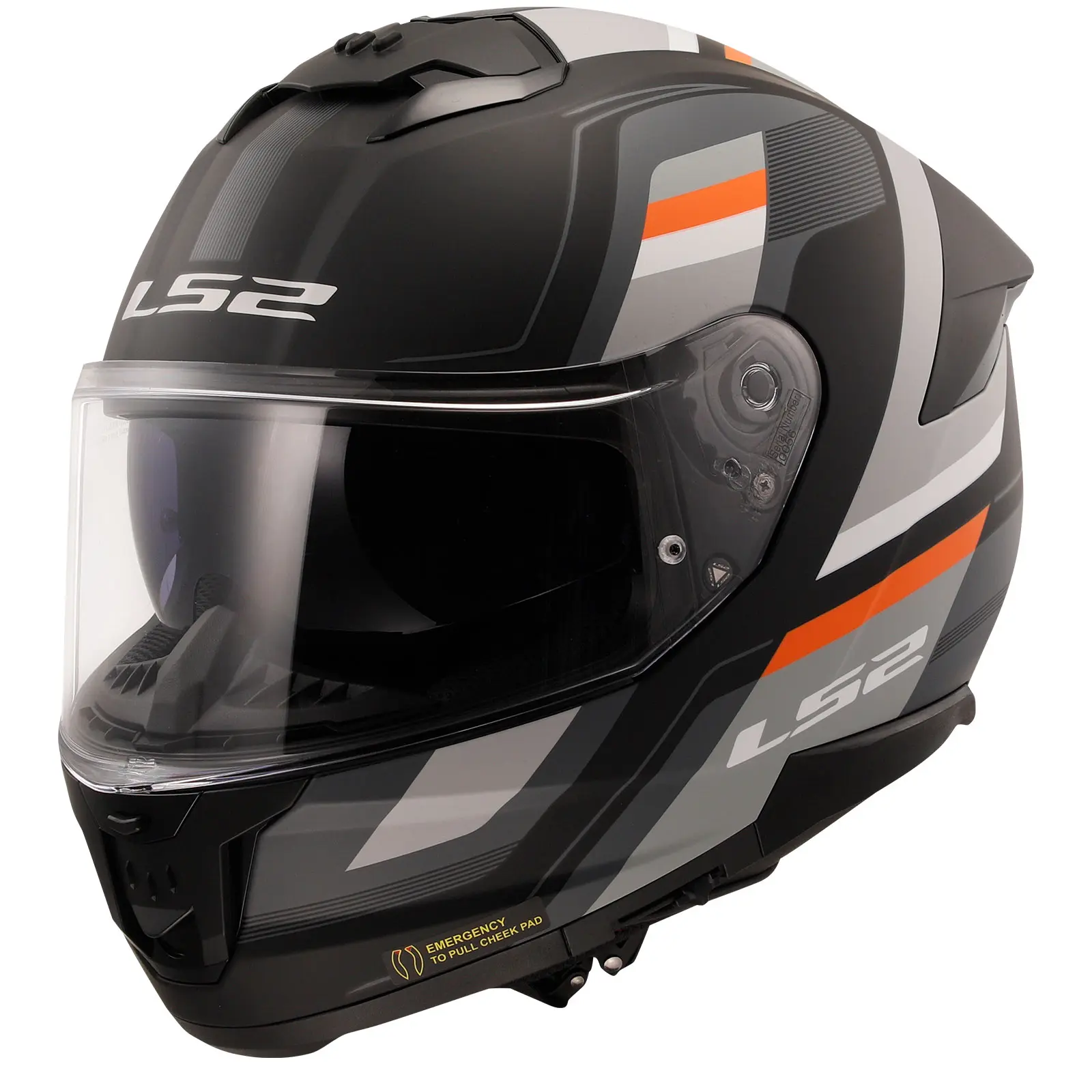 LS2 Stream 2 Vintage Motosiklet Kaskı Mat Siyah Gri XXL