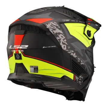 LS2 Drifter Devor Enduro Kask Mat Siyah Sarı XXL