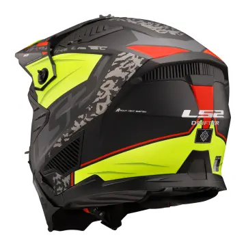 LS2 Drifter Devor Enduro Kask Mat Siyah Sarı L