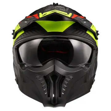 LS2 Drifter Devor Enduro Kask Mat Siyah Sarı L