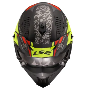 LS2 Drifter Devor Enduro Kask Mat Siyah Sarı L