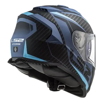 LS2 Storm 2 Racer Motosiklet Kaskı Mat Mavi