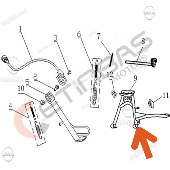 Mondial Ressivo 125 Orta Sehpa