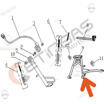 Mondial Ressivo 125 Orta Sehpa