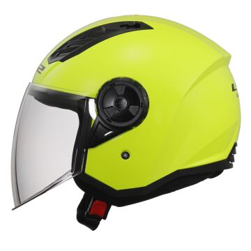 LS2 Airflow 2 Yarım Motosiklet Kaskı Neon Sarı L