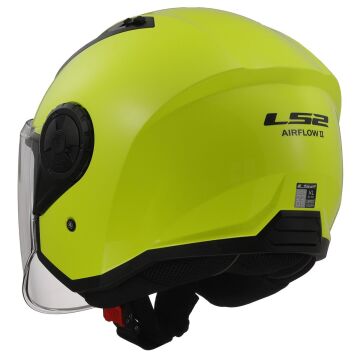 LS2 Airflow 2 Yarım Motosiklet Kaskı Neon Sarı L