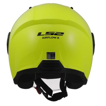LS2 Airflow 2 Yarım Motosiklet Kaskı Neon Sarı L