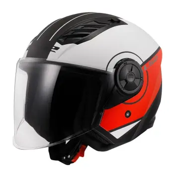 LS2 Airflow 2 Cover Yarım Motosiklet Kaskı Mat Siyah Kırmızı M
