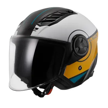 LS2 Airflow 2 Cover Kask Siyah Beyaz Kahve XL