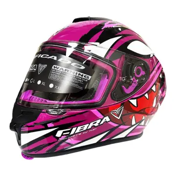 Fibra Full Face Motosiklet Kaskı Mor