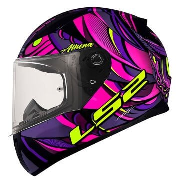 LS2 Rapid 2 Athena Motosiklet Kaskı Siyah Mor M