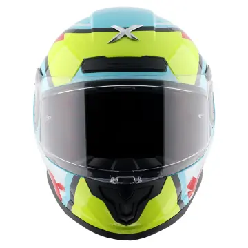 Axor Saber X Sports Motosiklet Kaskı Mavi Neon Sarı L