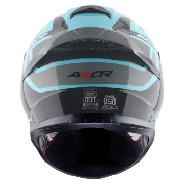Axor Saber X Sports Motosiklet Kaskı Mavi Neon Sarı L