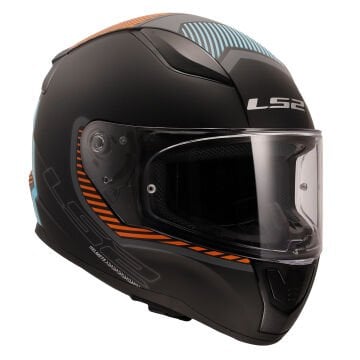 LS2 Rapid 2 Extra Mat Gri Neon Turuncu Kask